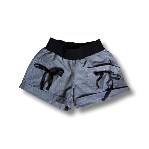 Kopa Pants - Black & White Stripped Shorts